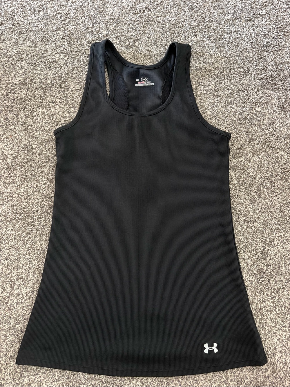 Under Armour Black Performance Ribbed Racerback Tank